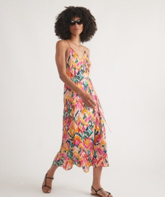 Marine Layer - Archive Emma Wrap Dress- Bright Watercolor
