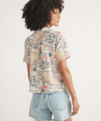 Marine Layer - Lucy Resort Shirt- Embroidered Groove